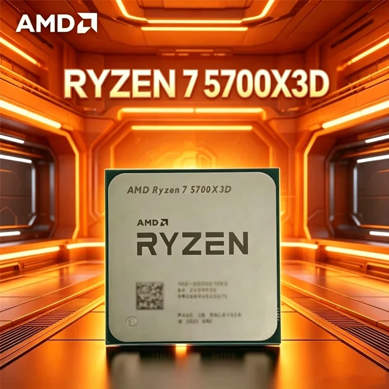 AMD 라이젠 7 5700X3D 벌크 CPU 8코어 16스레드 기본 3GHz 최대 부스트 4.1GHz 96MB L3 캐시 소켓 AM4 DDR4 데스크탑 게이밍 프로세서