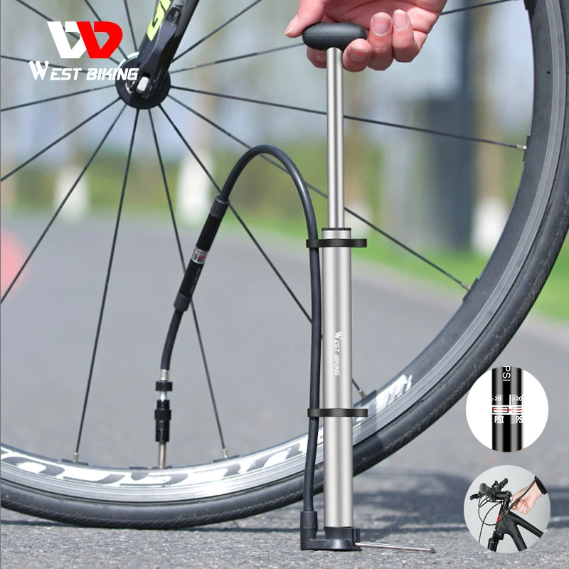 WESTBIKING140psiHighpressureBikePumpwithGaugeforForkHand