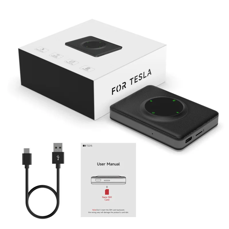 Mini Carplay Wireless Box Per Tesla Model 3/ X/Y/S Adapter T2C Upgrade Wifi Bluetooth Tesla Apple Car Play Wireless Box Dongle