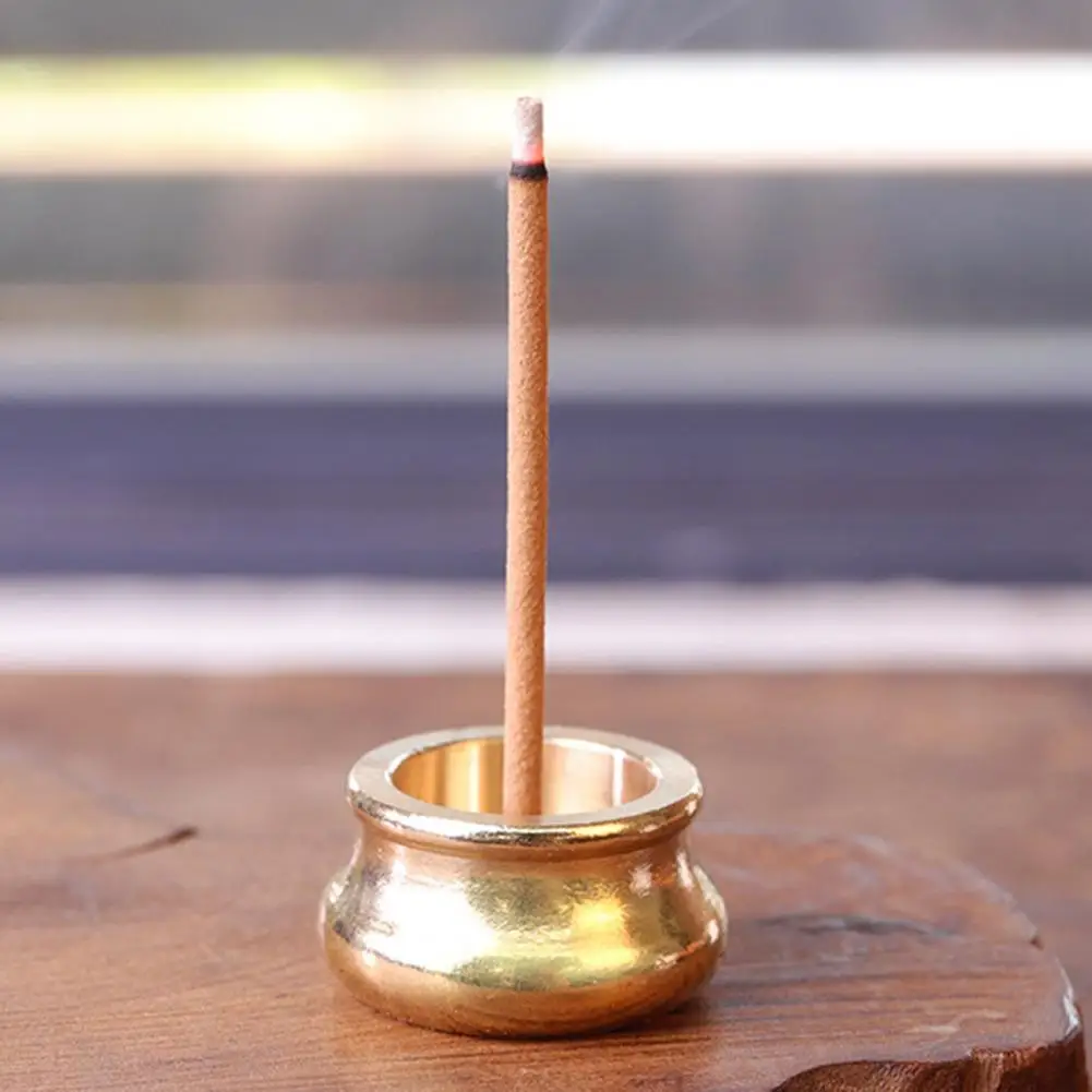 

Incense Stick Stand Vintage Brass Mini Incense Burner Holder for Aromatherapy Home Decoration Deformation-resistant Compact