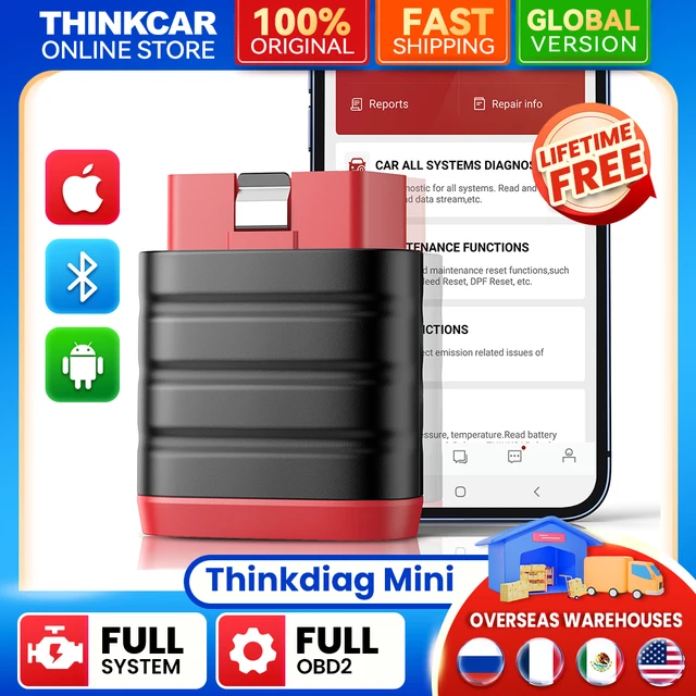 THINKCAR ThinkDiag Mini Automotive OBD2 Scanner Car Diagnostic Tools OBD Code Reader All System Diagnosis Lifetime Free Updater 1