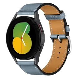 Premium Leather Watch Band Strap - Sporty and Elegant Design, 20-22mm Adjustable Size, for Galaxy 5-5 pro (24 Linen)