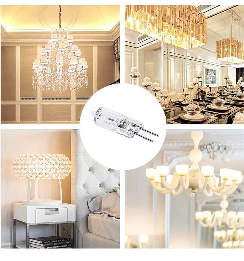 Description Picture 2 of item10X 20pcs G9 G4 Oven Light High Temperature Resistant Durable Halogen Bulb Lamp For Refrigerators Ovens Fans 40W Pin Bulb 220V