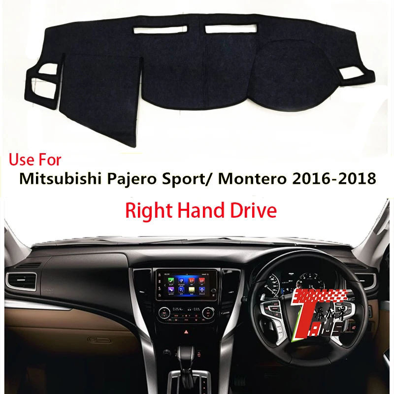 

TAIJS factory high quality Suede dashboard cover for Mitsubishi Pajero Sport/ Montero 2016-2018 Right hand drive hot selling
