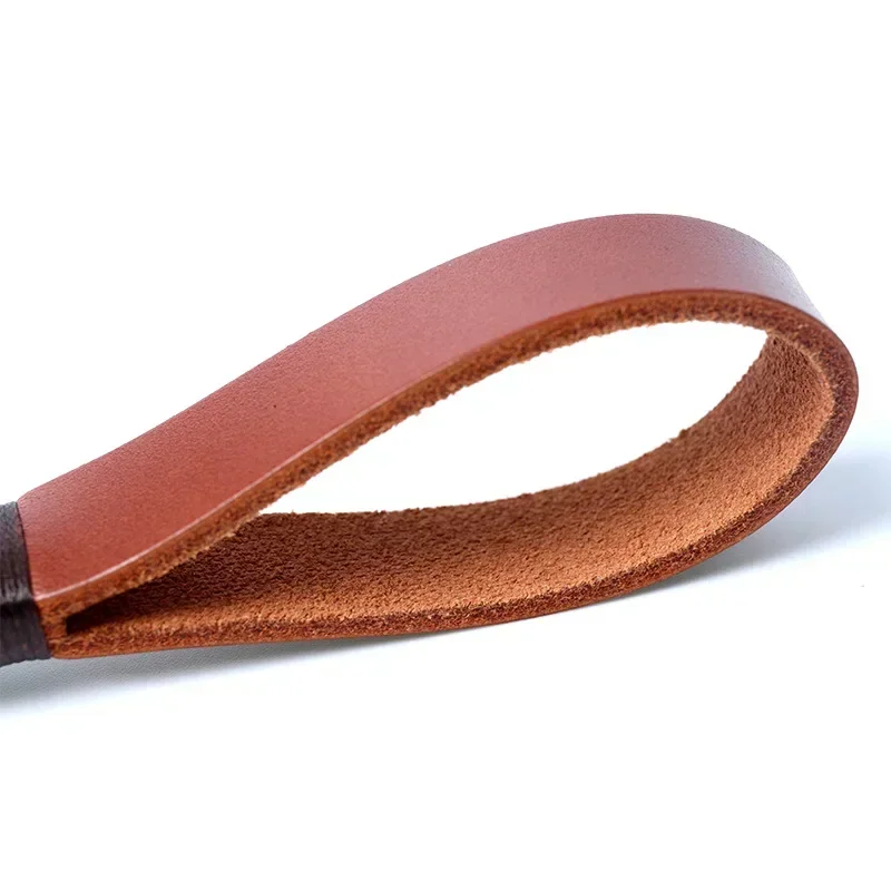 Elegant Handmade Leather Keychain Wrist Strap - Premium Car Key Accessory Gift