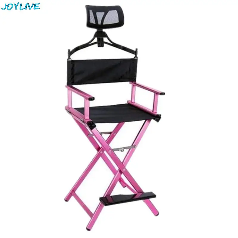 JOYLIVE Folding Outdoor Canvas Chair Aluminum Alloy Leisure Chair With Headrest Outdoor Beach Office Makeup New