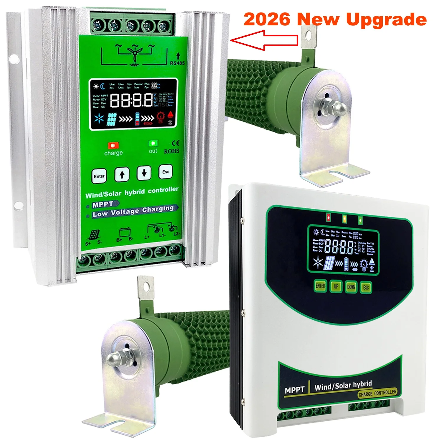 WIFI 가정용 6KW 5000W 4KW 2KW 듀얼 MPPT 하이브리드 충전 컨트롤러 더 나은 효율성 태양광 풍력 하이브리드 시스템 12v 24v 48v 자동
