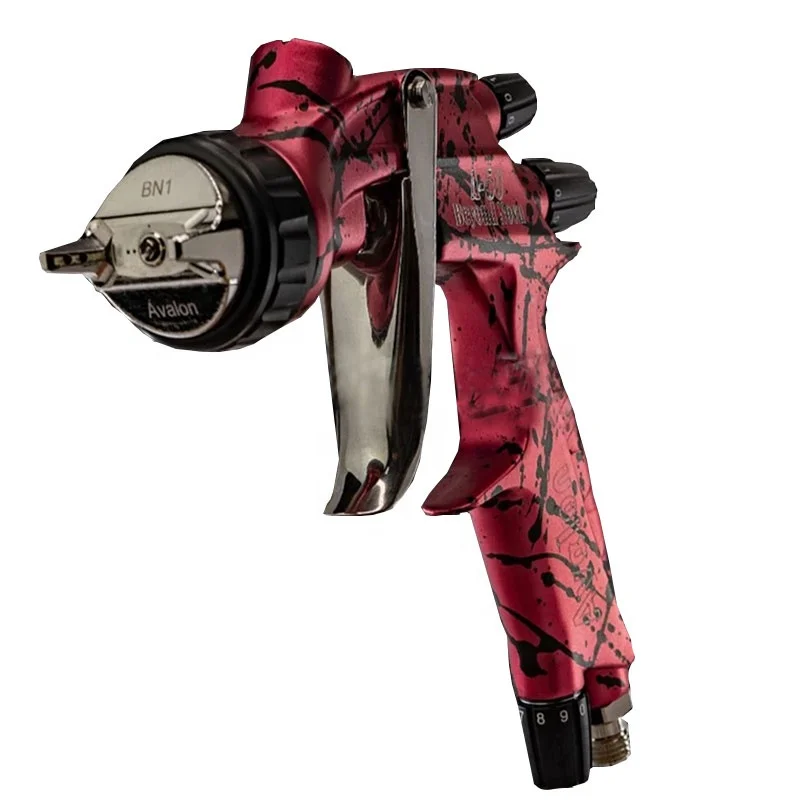 

Auto paint spray gun gravity type pneumatic spray paint U-shaped nozzle low pressure and high atomization upper pot