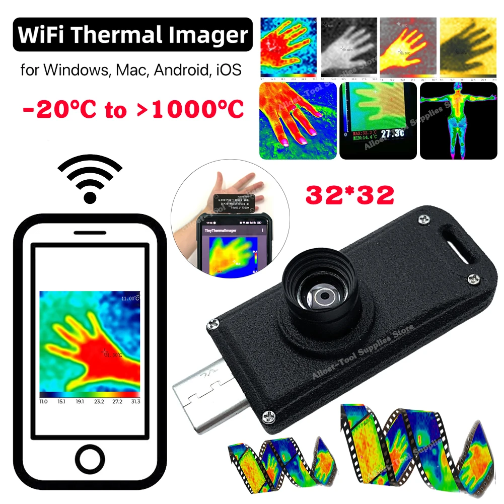Wärmebildkamera Für Android USB-C – -20°C Bis 1000°C, 32x32 IR, 5 Fps, Kompakte Wärmebildkamera