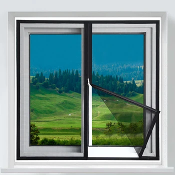 Customized size，Self-adhesive zipper mosquito net, mosquito net anti-mosquito net anti-mosquito window screen，door，window mesh 1