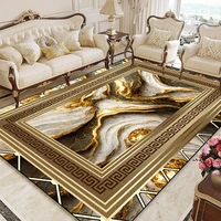 Luxury Golden Marble Abstract Carpets Living Room Decoration European Style Rug Home Sofa Area Mats Room Doorway Hallway Carpet 1