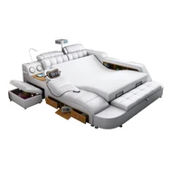 Lit de luxe Unique pour adolescentes, chambre à coucher intelligente, Double lit de couchage, esthétique moderne, meubles de maison 6