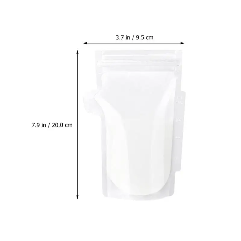 50Pcs Leakproof Breast Milk Bags 200ml Freshness Keeping Breast Milk Bags Mother Milk Freezer Feeding Infant Storage Milk Bag 6