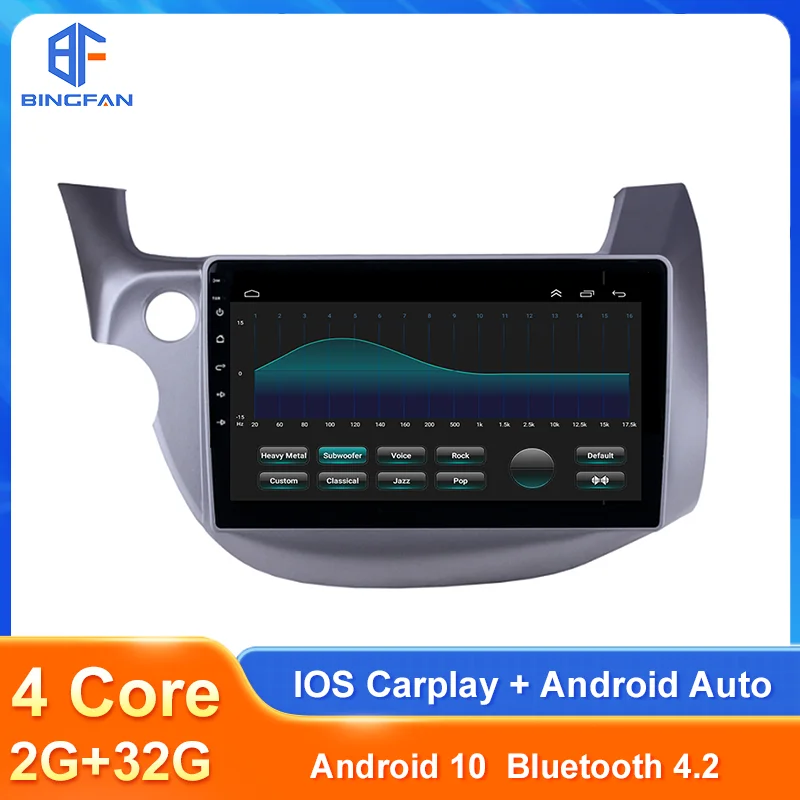 

10.1" Touch Screen Android Car Radio 4 Core Car Stereo For Honda Fit Honda Jazz 2007-2013 with Wireless Carplay Android auto