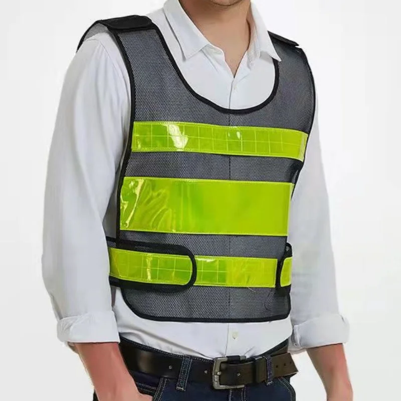 높은 가시성 야간 안전 반사 스트립 야간 안전 조끼 작업복 양복 조끼 자켓 야간 교통 야외 낚시 조끼 탑