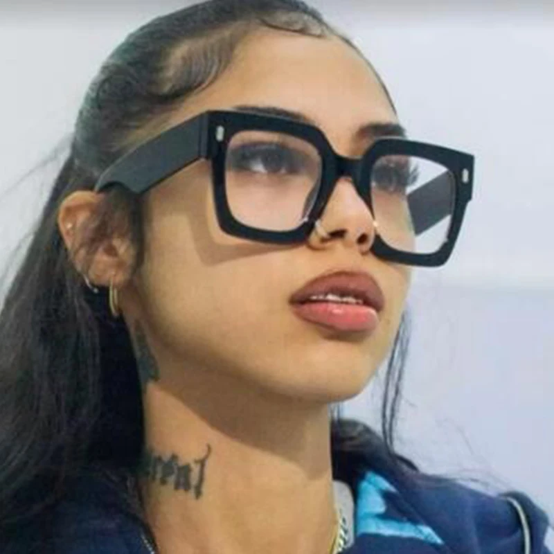Oversized Square Big Glasses Frame Women Men Transparent Anti Blue Rays Optical Eyeglasses Male Vintage Gaming Computer Glasses anti blue light glasses eyeglasses frames anti radiation glasses eyewear frames women glasses fashion eyeglasses
