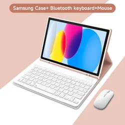 Premium Multi-Functional Tablet Case with Keyboard - Versatile Protection and Easy Typing for S6 Lite 10.4in (Rose gold 3)
