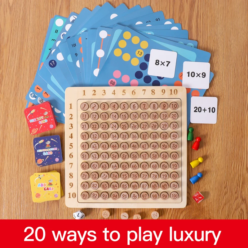 Children's math puzzle toys, multiplayer tabletop games, prompt memory, intelligence development training, learning aids 4