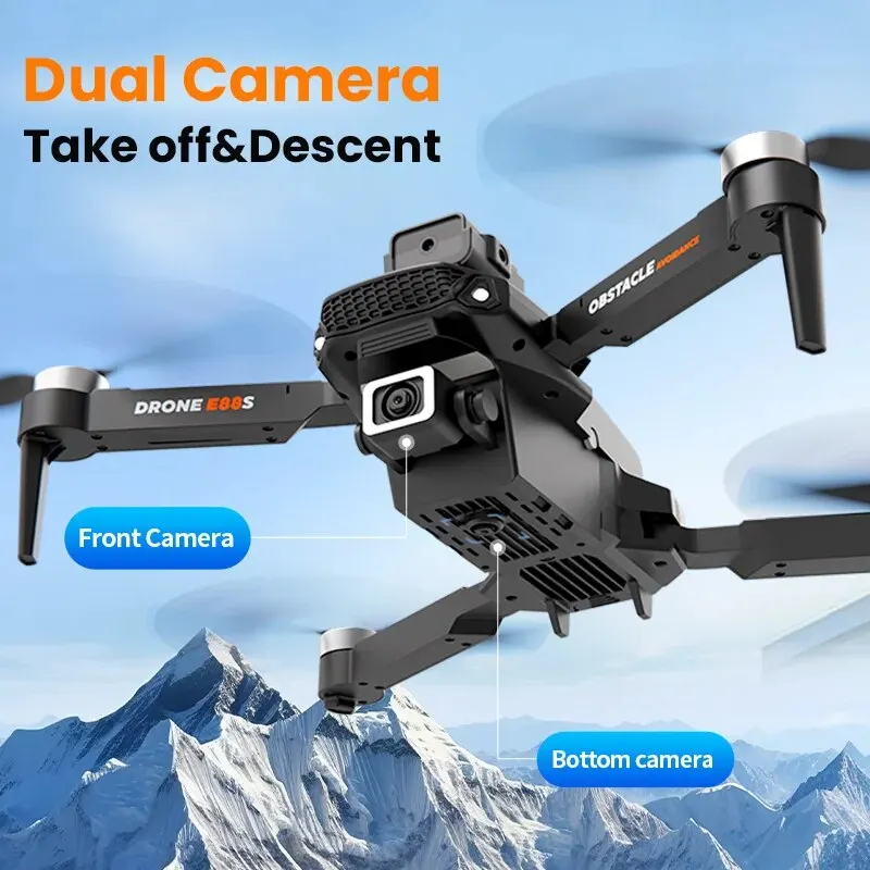New E88 Pro Upgraded E88s RC Drone 4K Dual Camera Wide Angle Optical Flow Localization Obstacle Avoidance Quadcopter drone quadcopter