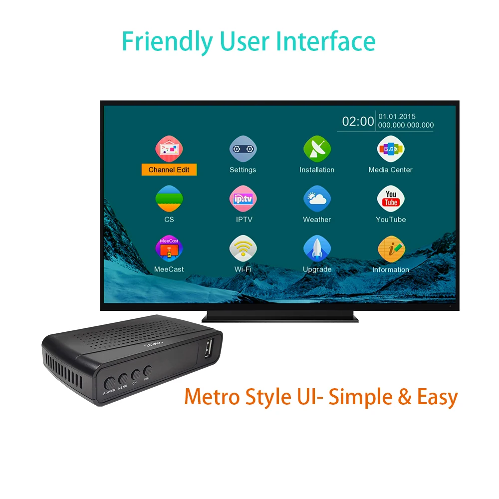 Hdデジタル衛星テレビ受信機 Youtube M3u Mecast S2 H 264 Mp4 2衛星受信機 Fta チューナー Aliexpress