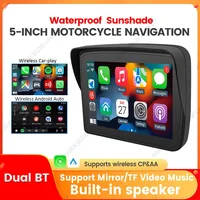5'' Motorcycle GPS Navigation IPX7 Waterproof with Sunshade Wireless Carplay Android Auto Display Portable Monitor Dual BT WIFI - Image 2