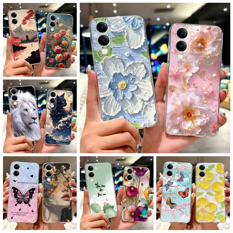 Cute Cat White Lion King Painted Soft Slim Phone Case