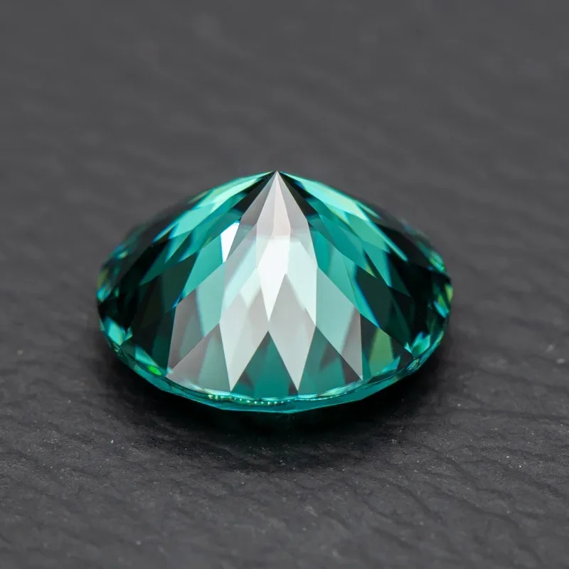 Loose moissanite gemstones jewelry materials Moissanite Stones 100 Faces Cut Emerald Green Primary Colours Round Shape with GRA Certificate DIY Jewelry Making Materials