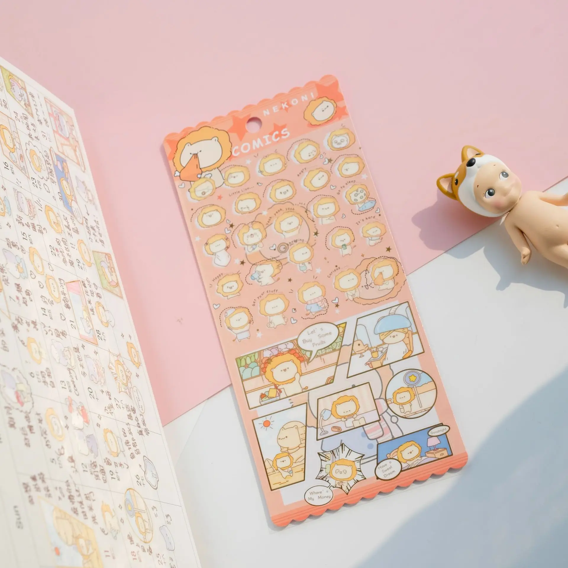 Cute Animal Stickers Handicraft Material Diary Stationery Sticker Happy Planner Scrapbooking Accessories Supplies NEKONI