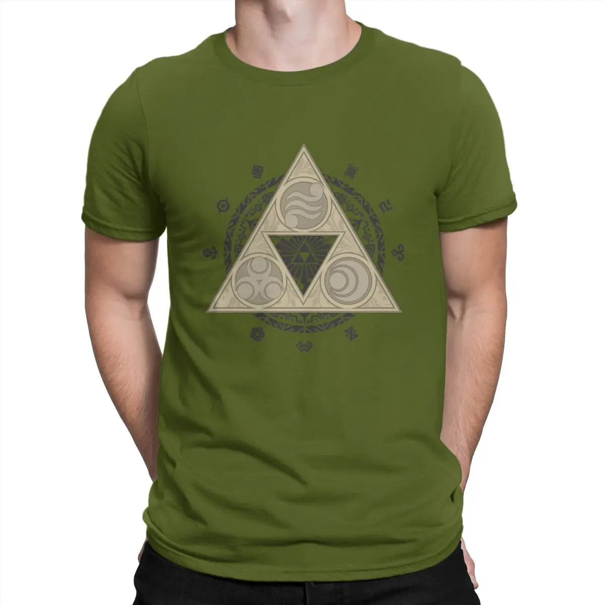 thumbnail image 1 of Camisetas Balance de algodón puro para hombre, camisetas creativas, cuello redondo, camiseta Z-Zelda, ropa de manga corta, 1 of 7