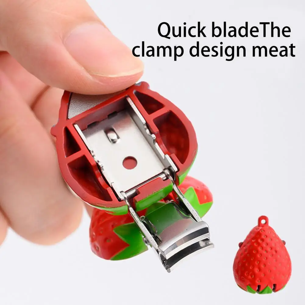 Nail Clipper Compact Size Foldable Creative Sharp Stainless-Steel Fruit Strawberry Keychain Fingernail Cutter Manicure Supplies nail clipper nail clippers