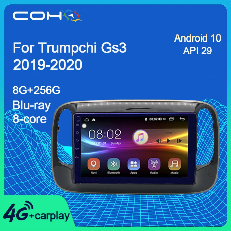 

COHO For Trumpchi Gs3 2019-2020 Gps Navigation Multimidia Player Autoradio Android 10.0 Octa Core RAM 8G ROM 256G