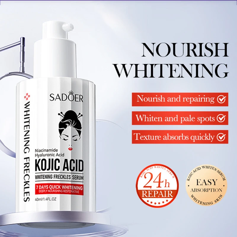 SADOER Kojic Acid Whitening and Freckle Removal Cream Moisturizing Facial essence Anti-Aging Face Serum Skin Care Products