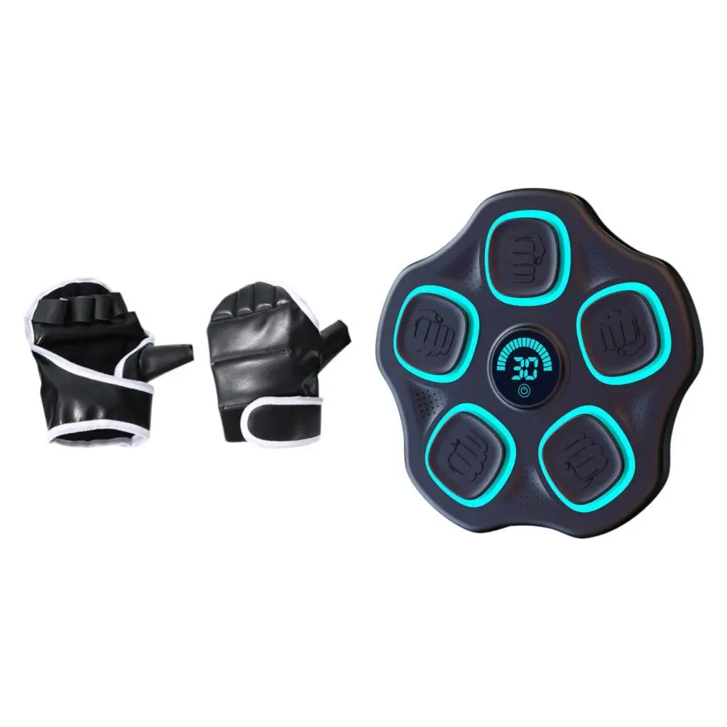 Music Boxing Machine with Gloves Indoor with LED Focus Training Punching Pad