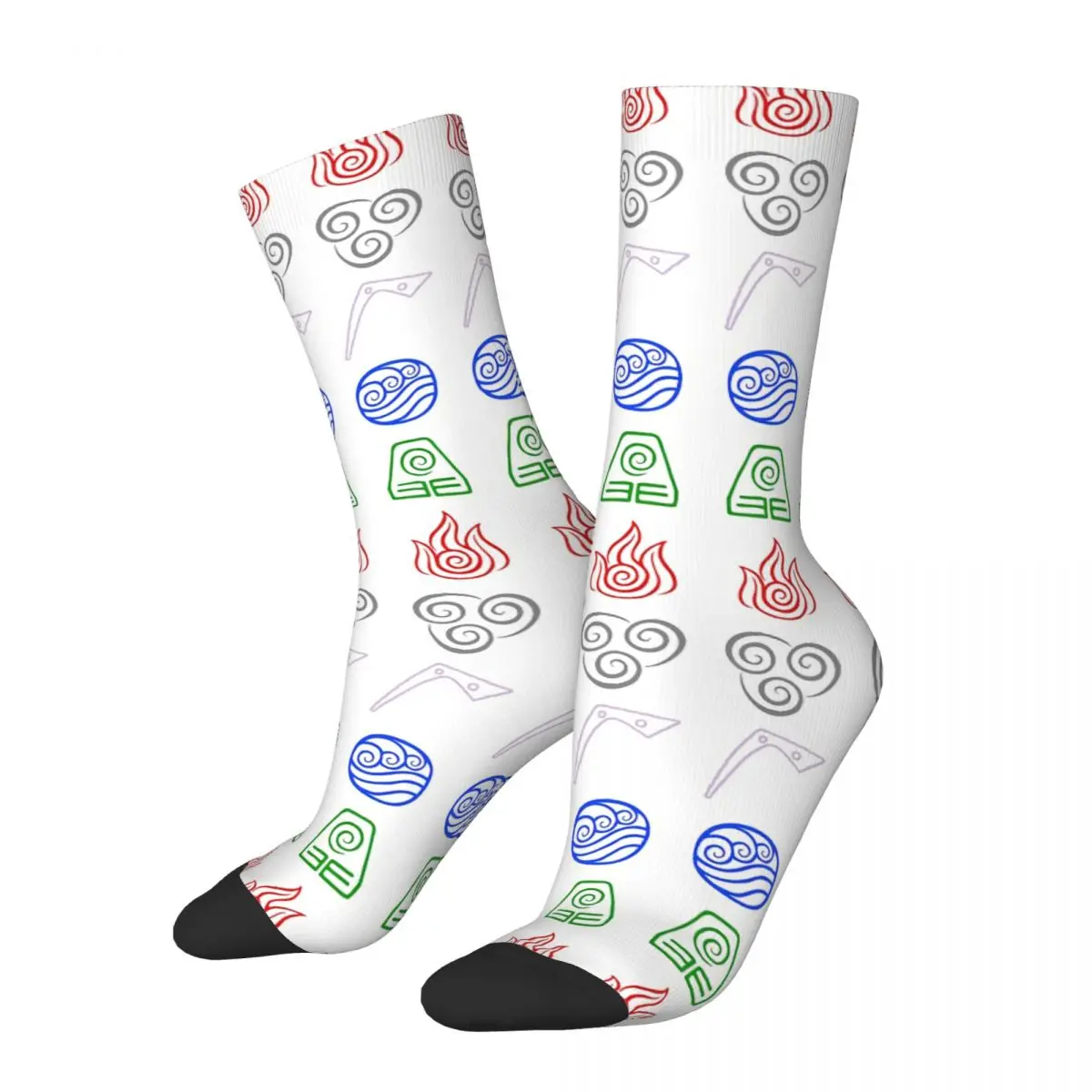 Avatar Element Icone Avatar The Last Airbender Socks New 3D Print Funny Harajuku Calzini A Tubo Centrale Unisex