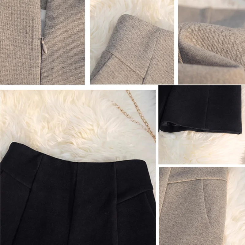 Korean Fashion Woolen Shorts Women Autumn Winter Simple Office Ladies High Waist Graceful Tender Mujer All-match Newly Popular