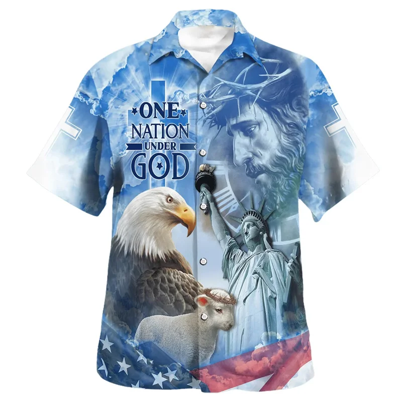 thumbnail image 1 of Camisa hawaiana personalizada de Jesucristo en estilo medieval en 3D para hombre y mujer, camisas hawaianas de playa para hombre y mujer, camisetas florales geniales de verano, 1 of 5