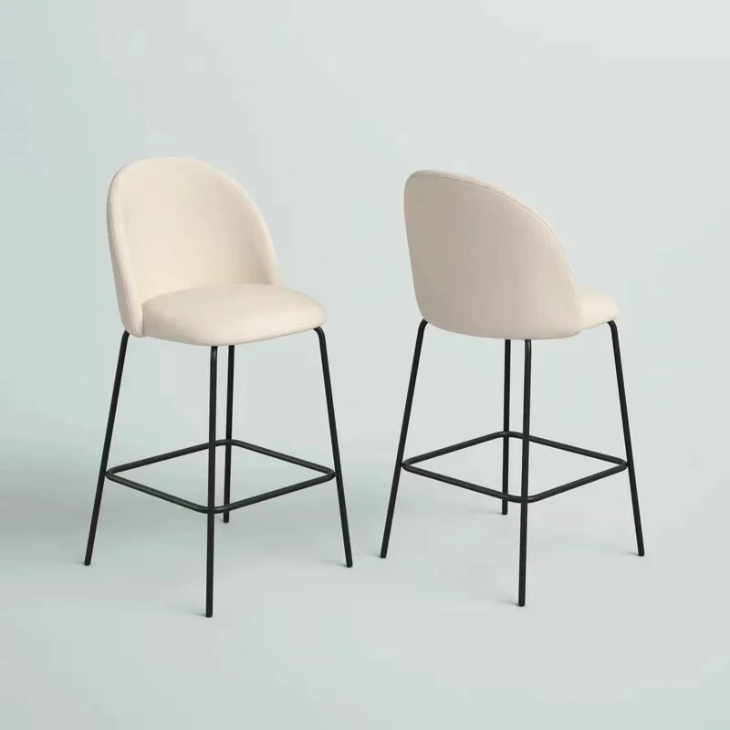 Sedie Da Bar Moderne Bianche Nordic Outdoor Vanity Soft Party Bar Sedie Saloon Relax Patio Sgabello Cucina Mobili Da Soggiorno