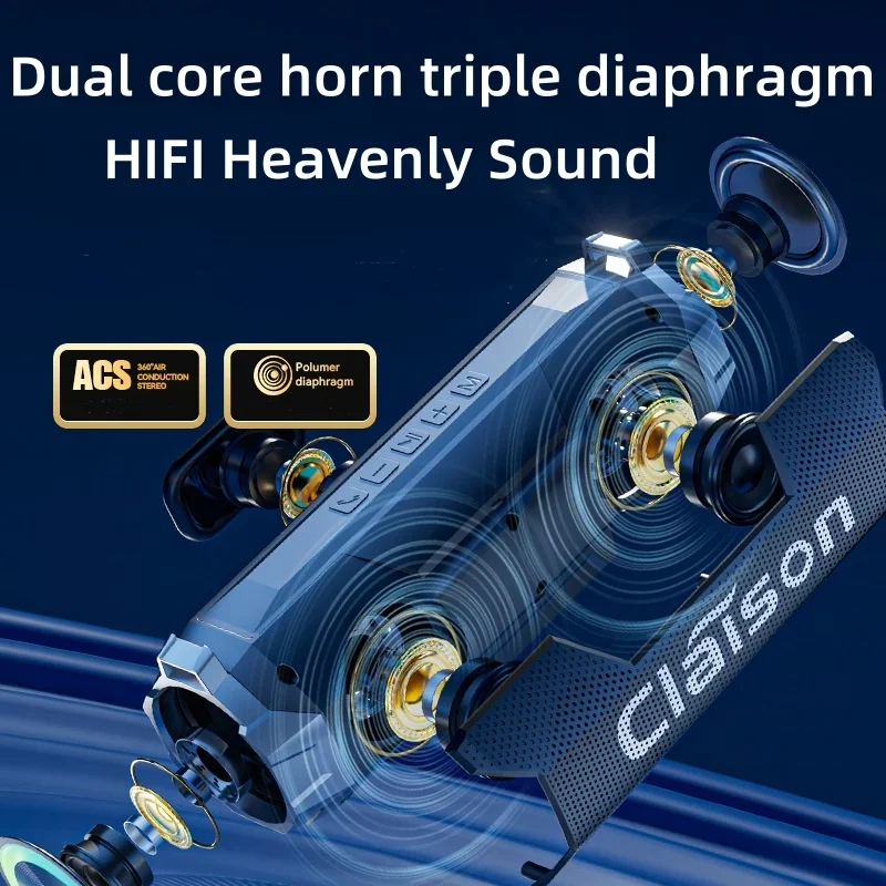 Speaker 200W High-power Wireless Bluetooth Speaker Outdoor Portable Subwoofer Dual Speakers RGB Colorful Lights Waterproof Sound System bluetooth speaker portable speaker audio speakers