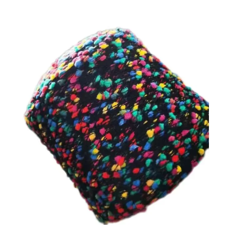 Cheap good price pompom ball pom pom yarn rainbow color yarn with balls Popcorn Yarn For Hand Knitting Weaving