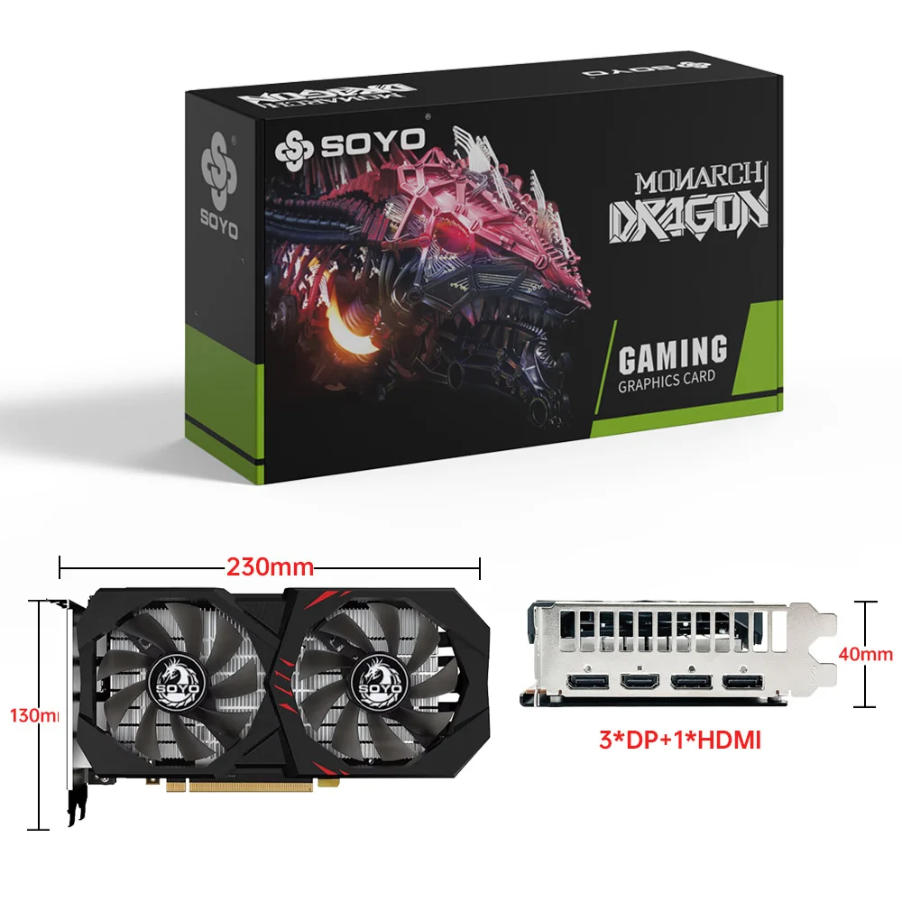 SOYO new AMD placa de video Radeon RX6600 RX6600M 8GB 8Pin 128Bit