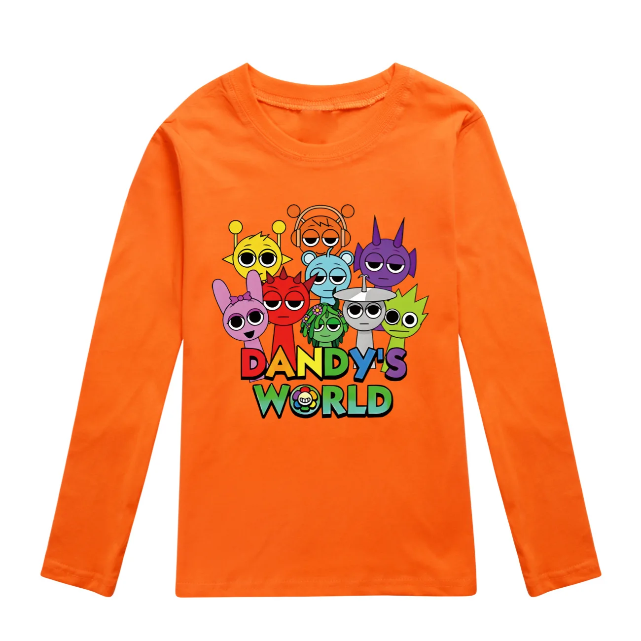 Hot Sprunki Incredibox Music T-Shirt Baby Girls Cartoon Casual Tops Kids Long Sleeve Tops Toddler Boy Casual Children's Clothing 5