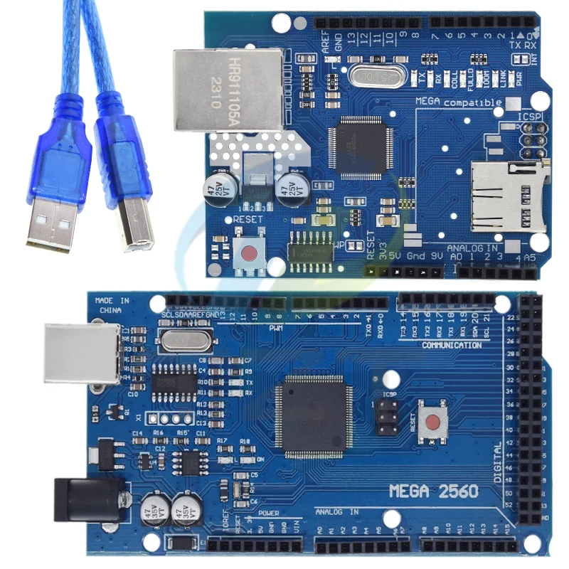Tzt Uno Ethernet W5100 Scheda Di Espansione Di Rete Sd Card Shield Per Arduino Con Mega 2560 R3 Mega2560 Rev3