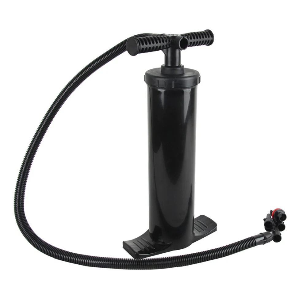 

14.5PSI Practical Manual Air Inflation Pump ABS Material Black For Inflatable Boats Kayaks Five Nozzles Kayak Accessories