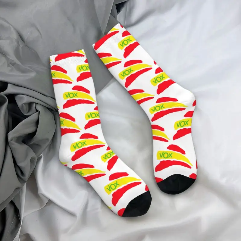Spanish Vox Dress Socks for Men Women Warm Fashion Spain Political Party Crew Socks