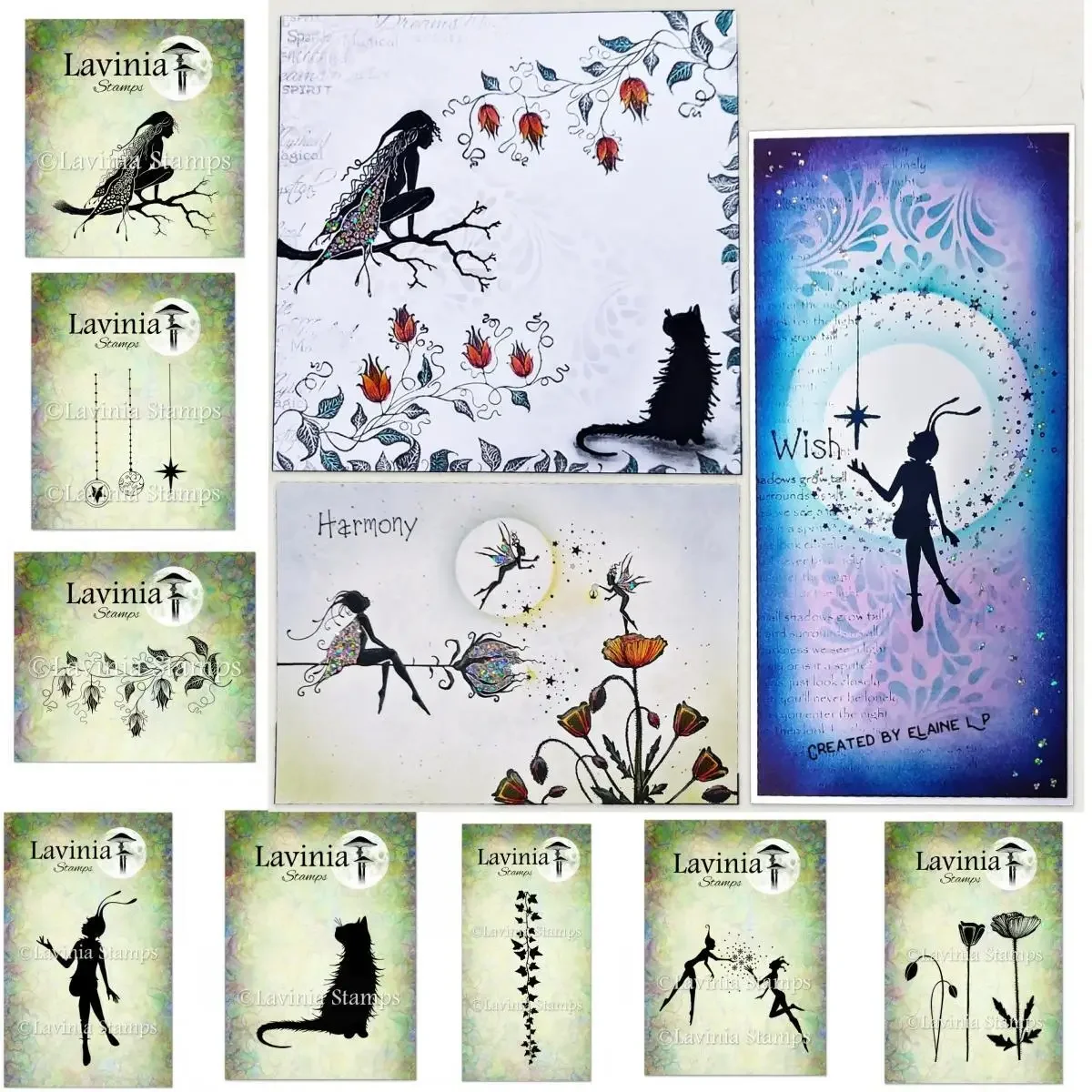 

2024 New Elf Flowers Cat Clear Stamps Stencil For Decorating Scrapbook Diy Paper Card Album Mould Embossing Craft Template