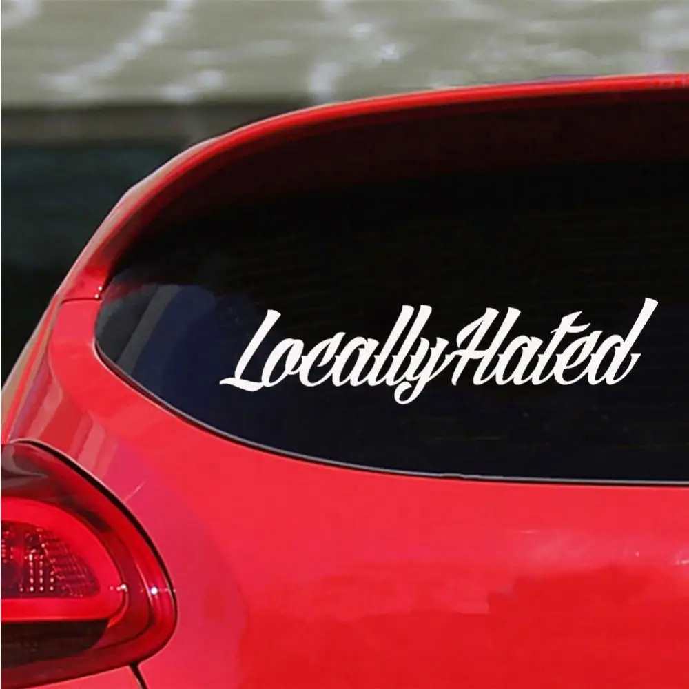 

Car Sticker Locally Hated Letters Reflective Car Vehicle Body Window Decals Sticker Decoration Auto Tuning Styling