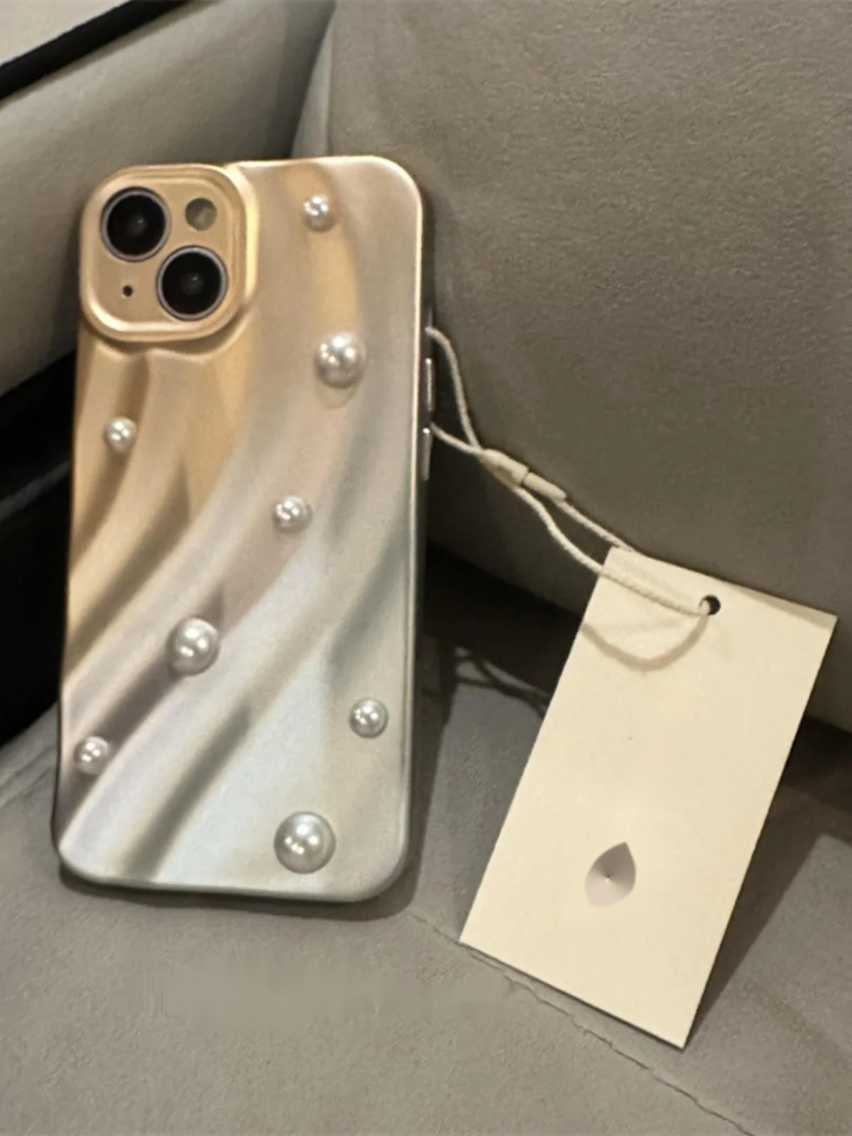 Faltige Perle Mädchen Herz Herbst/Winter Luxus Geeignet für iPhone 15 Telefon Fall 14 Pro Personalisierte 12 Vielseitig 11/13_voghion.com