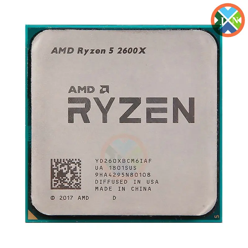 Processador do Ryzen 2600x de Amd r5 2600x 3.6 Ghz Seis-núcleo 12-thread Cpu Yd260xbcm6iaf Soquete Am4