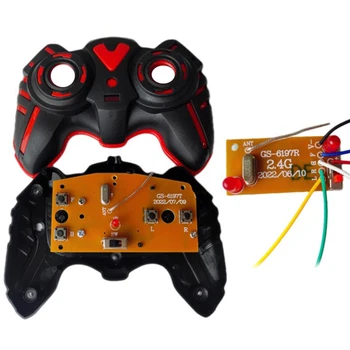 1Set 2.4G 4CH RC circuito di controllo remoto per auto trasmettitore PCB e scheda ricevitore parte con Antenna sistema Radio accessori per auto RC