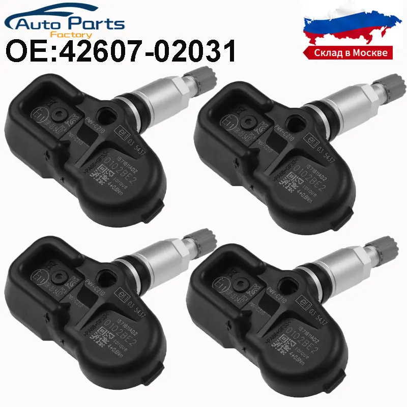 

4PCS New Tire Pressure Sensor For TOYOTA Avensis Auris RAV4 Yaris Verso 42607-02031 4260702031 42607-02030 PMV-C210 433MHZ TPMS